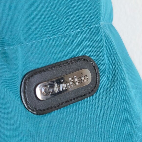 Calvin Klein Down Filled Green/Teal Puffer Coat | Fixed Hood | Size 2X - Picture 7 of 12